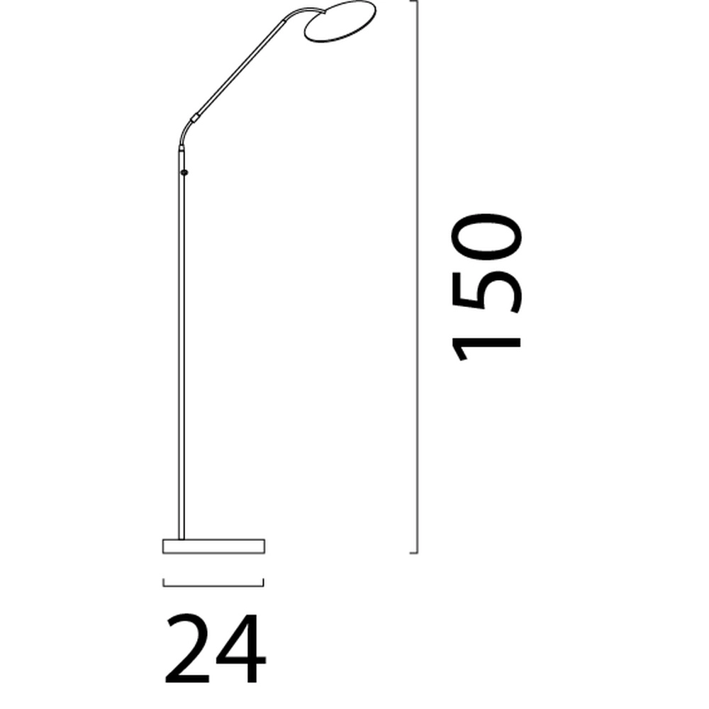 Lampe de lecture flexible Scala nickel Masterlight 8718121296074
