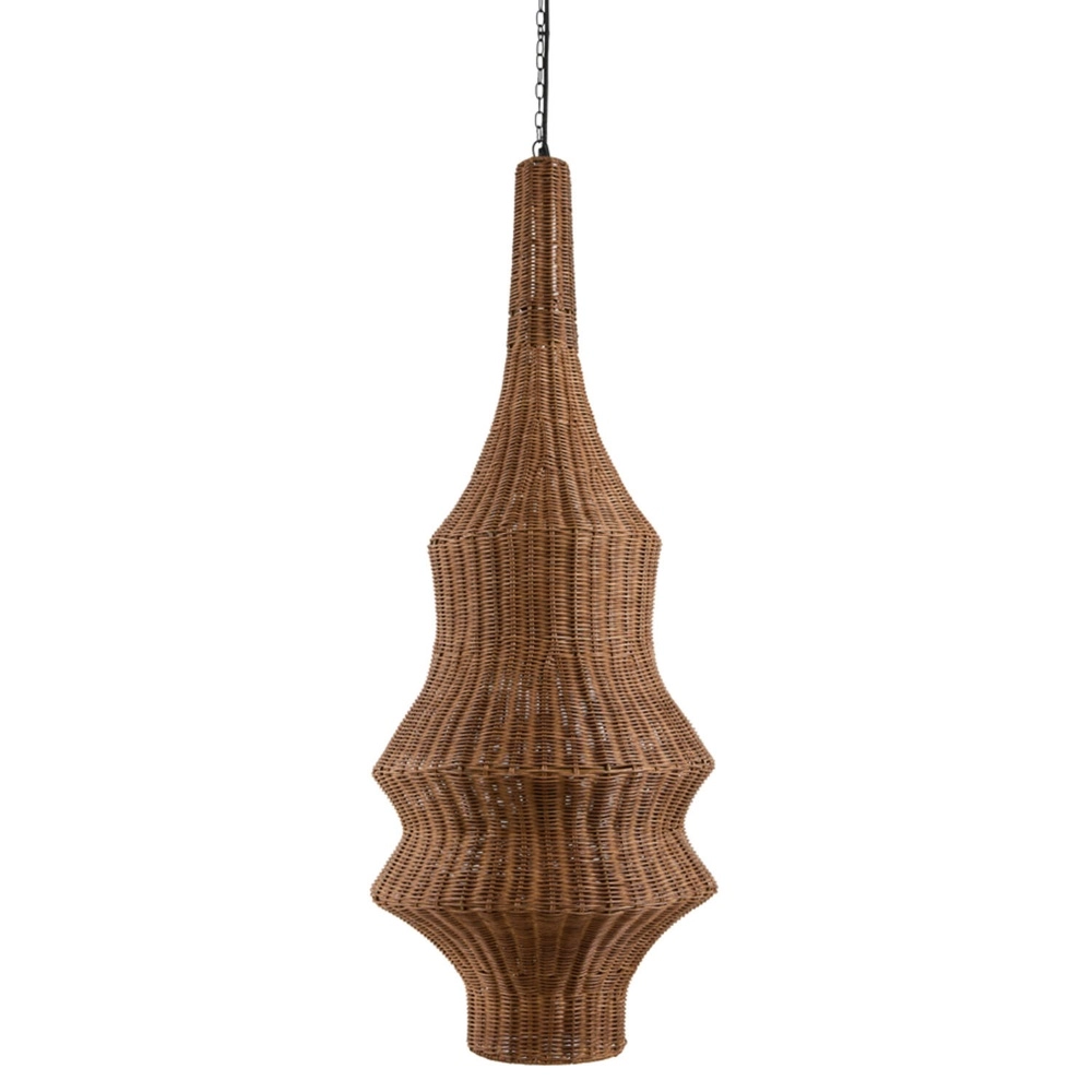 Lampe pendante en rotin Nemzor Ø 40 cm marron