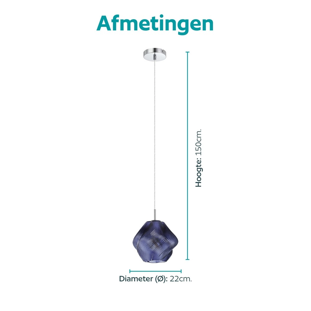 Conception de la lampe suspendue Vicenne bleu Eglo 9008606405220