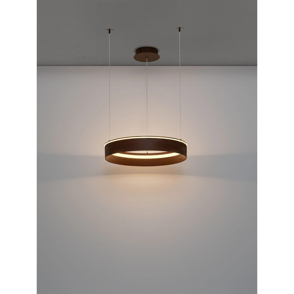 Lampe pendante moderne Olivia marron Ø 60cm Lyora 5212017494245