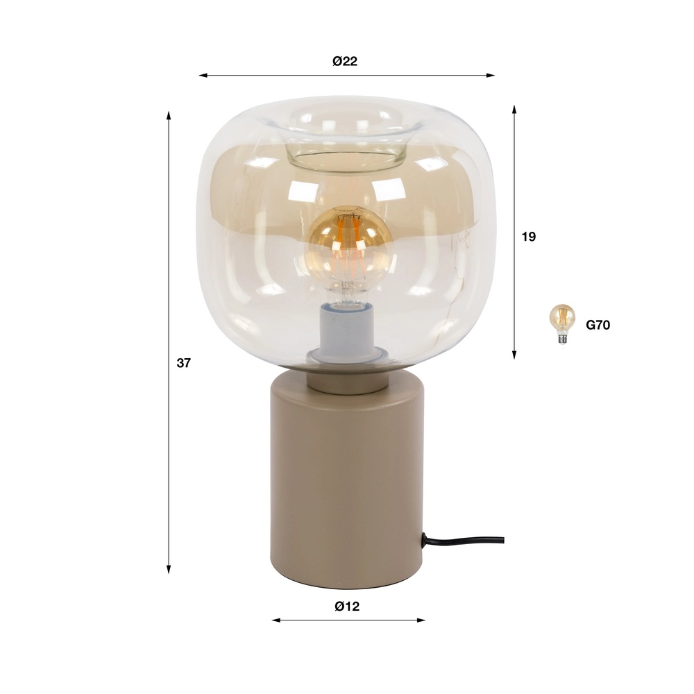 Conception des lampes de table Serene brun sable Lyora 8716803514720