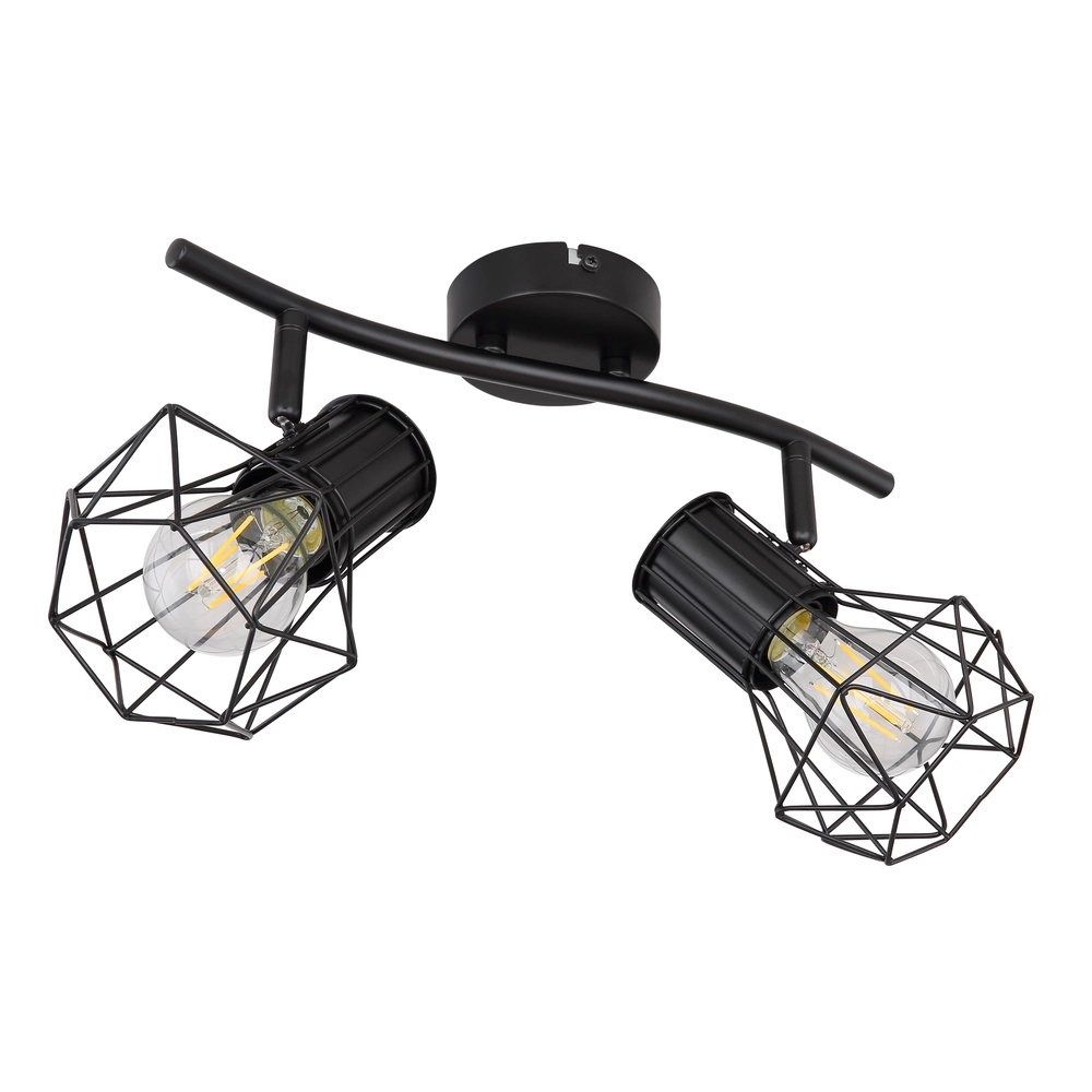 Lampe de plafond Priska 2-noir clair Globo 9007371400171