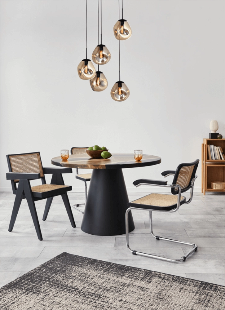 Lampe suspendue Vide Lava 5x verre doré Ø 24cm Masterlight 8718121286570