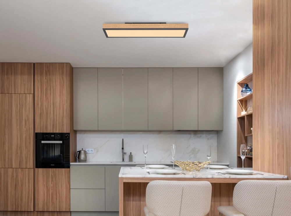 Plafonnier LED en bois Doro 60x15cm Globo 9007371417780
