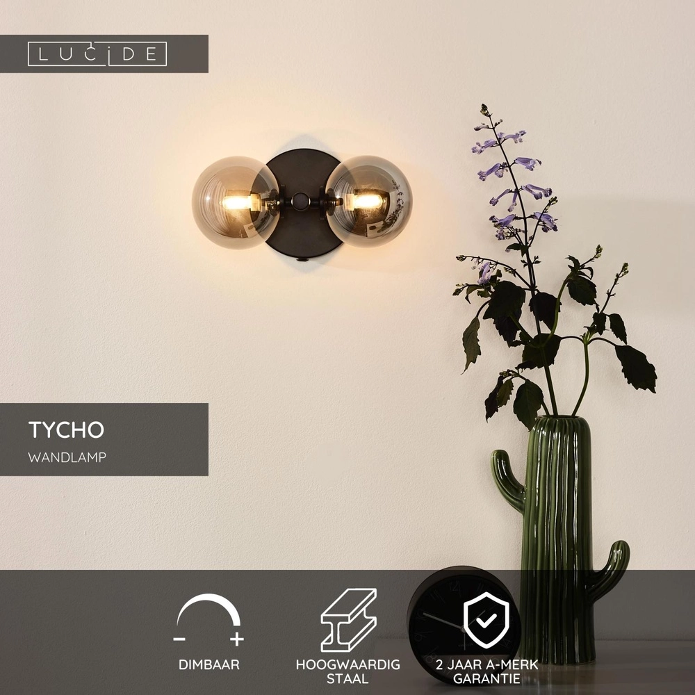 Lampe murale Tycho Noir Lucide 5411212450944