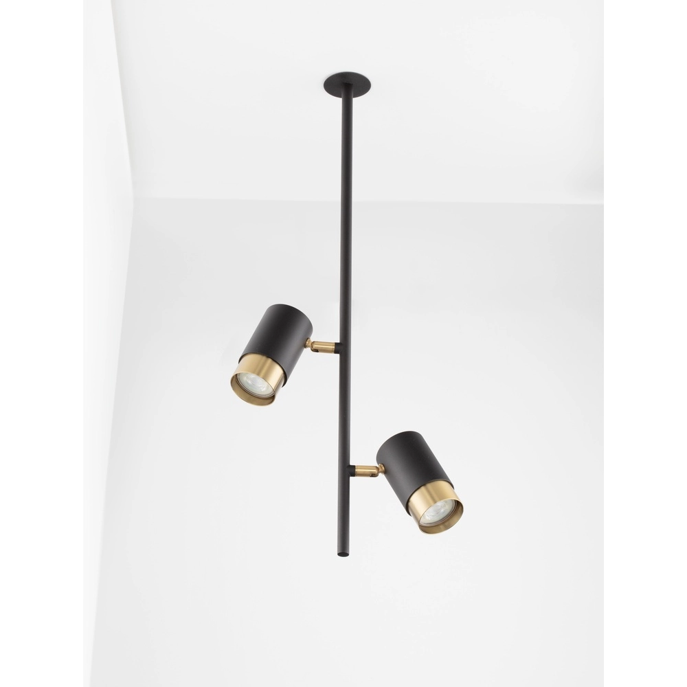 Plafonnier Pongo Double noir et or intégré Lyora 5212017441713