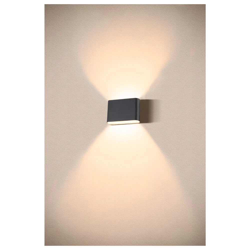 Spot mural LED Oval 14 Haut et bas - noir SLV 4024163273466