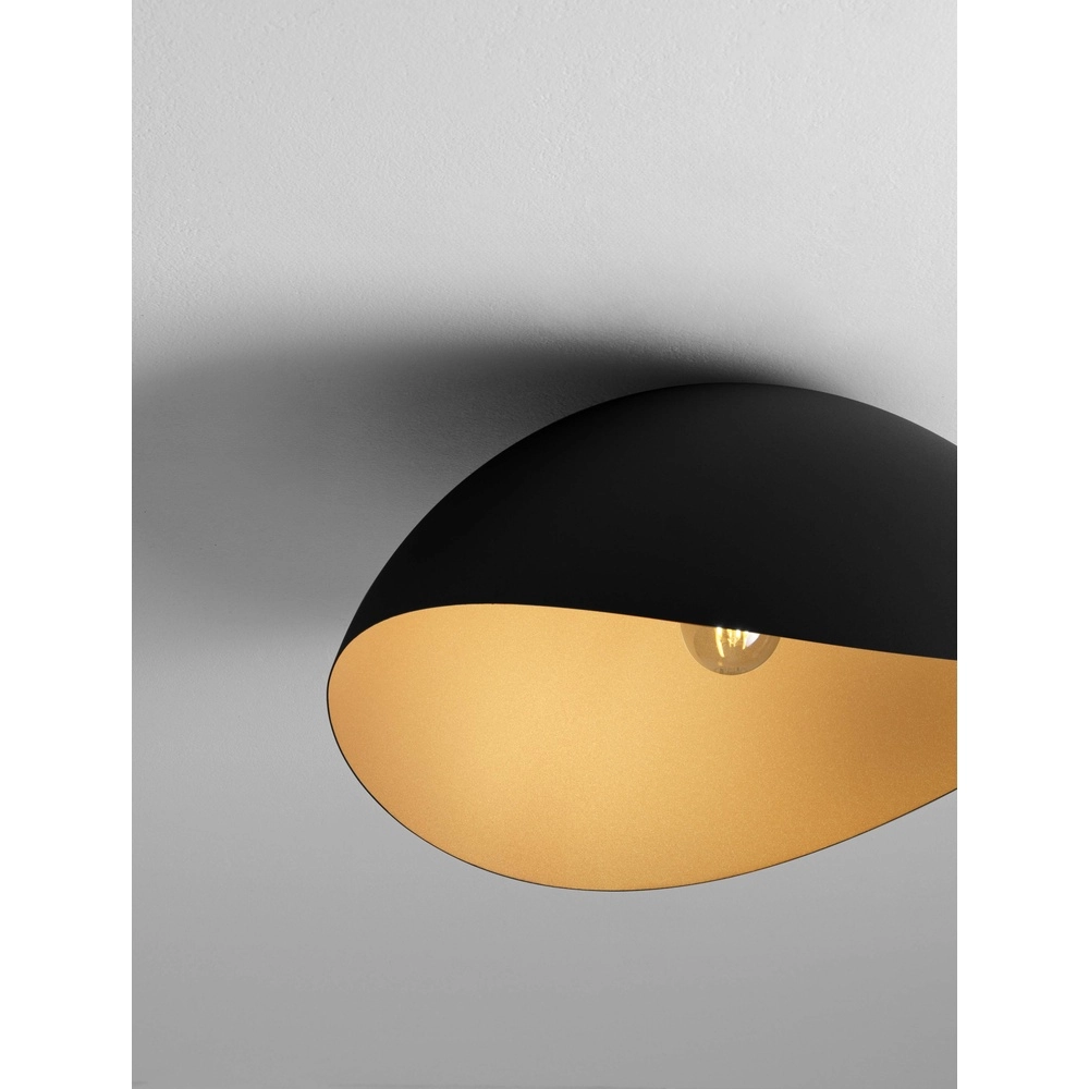 Plafonnier Opsi noir avec or Ø 50cm Lyora 5212017457998