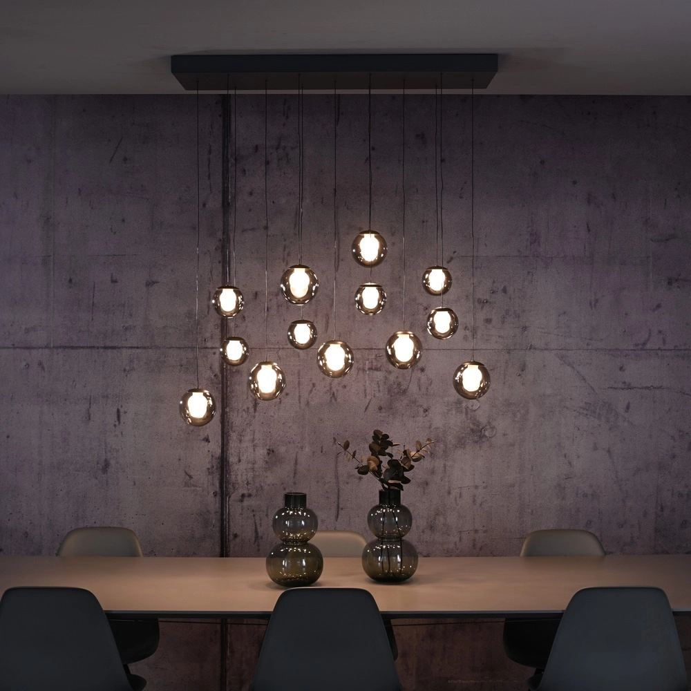 Lampe suspendue à 13 lumières Pure Popup Gris mystique Paul Neuhaus 4012248398302