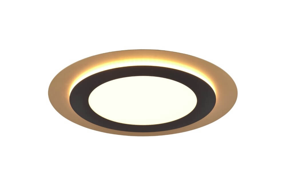 Plafonnier design rond Morgan noir avec de l'or Plafonnier design rond Morgan noir avec de l'or