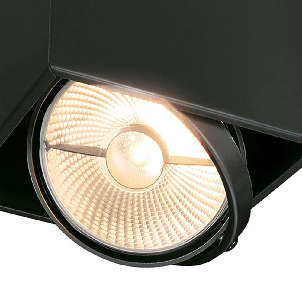 Spot de plafond Kardamod  Square 1 lumière noir SLV 4024163149754