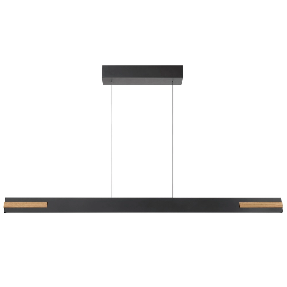 Lampe suspendue élégante Streamline noir avec bois Brilliant 4004353463631