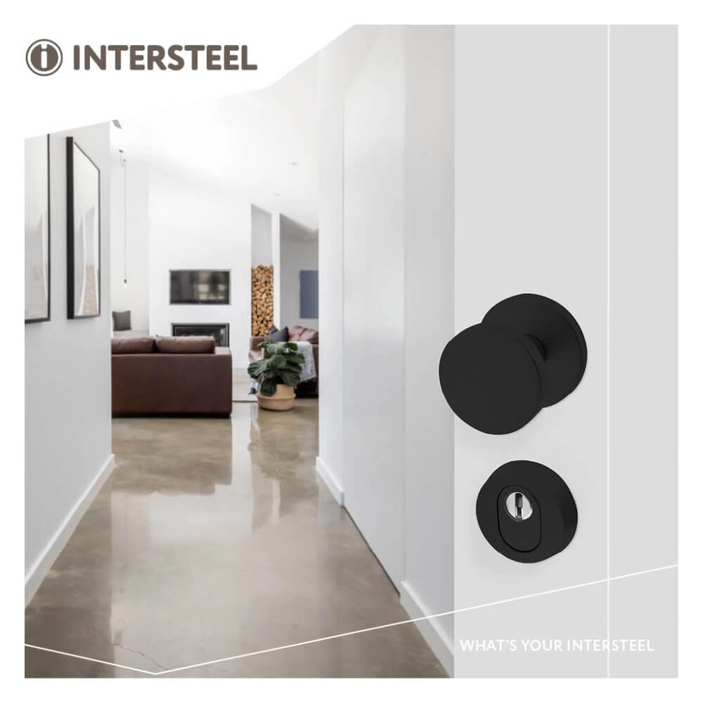 Rosace de sécurité Salus Protection contre la traction à noyau rond en aluminium noir Intersteel 8714186492017