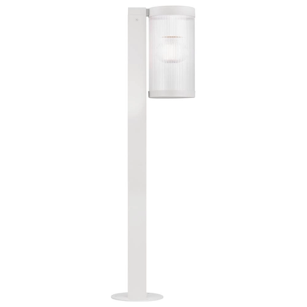 Lampe de jardin en verre Coupar blanc