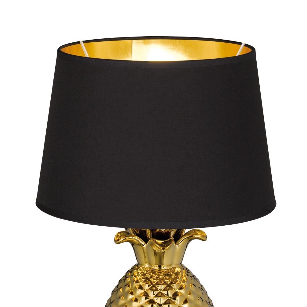Lampe de table Pineapple 43 cm doré avec noir Trio 4017807377613