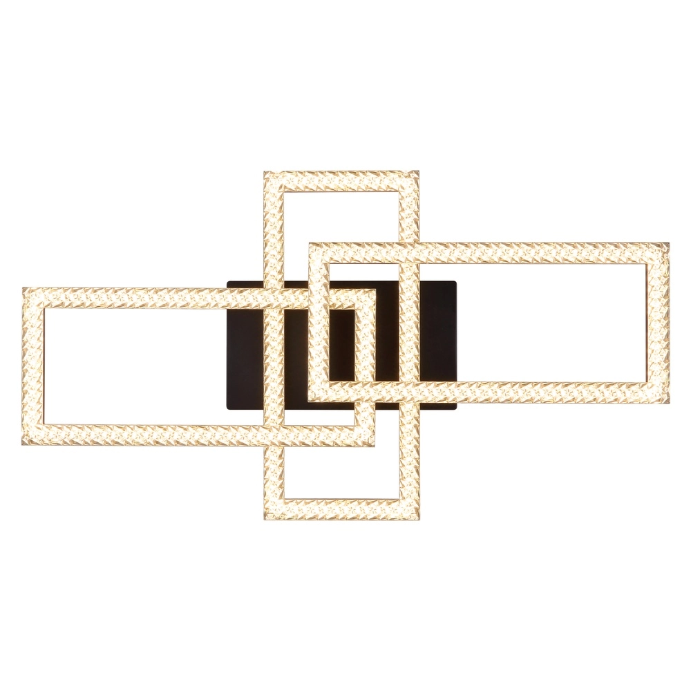 Lampe de plafond à design noir Sapena avec du cristal Globo 9007371453559