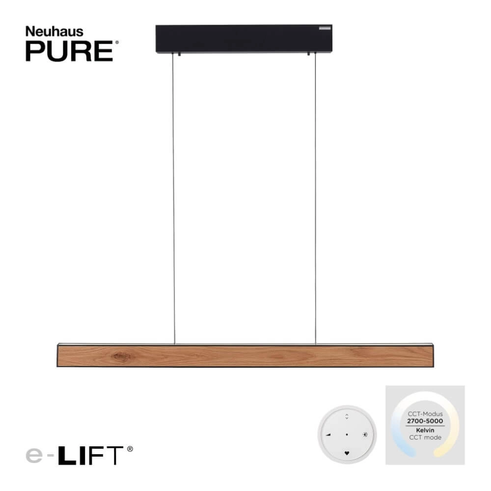 Lampe suspendue design Pure E-Motion bois Paul Neuhaus 4012248372937