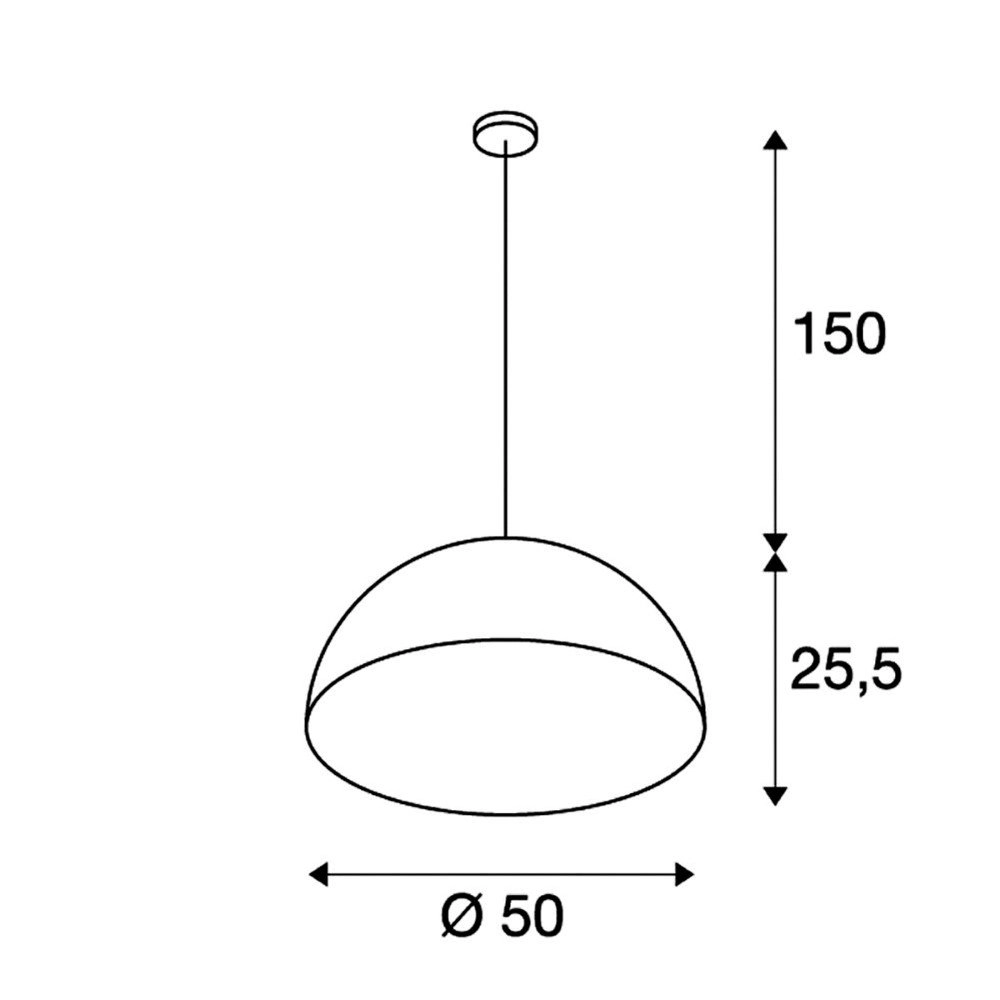 Lampe à suspension Forchini M PD-1 noir SLV 4024163136976