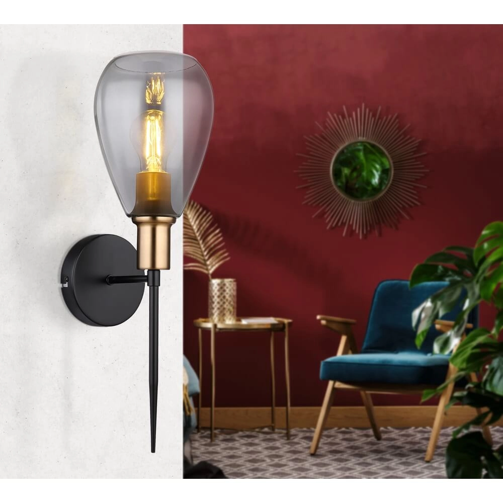 Applique murale Fanni noir Globo 9007371436798