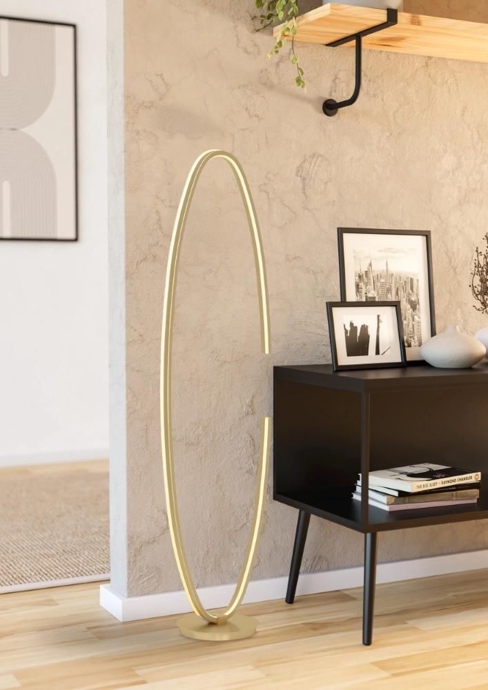 Design floor lamp Bogado gold with CCT Stars of Light 9008606357932