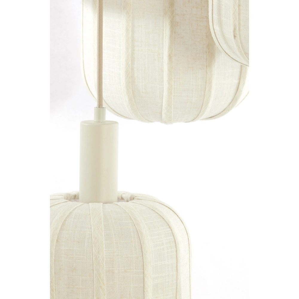 Lampe pendante 7L vide Tufia Crème pour lin Light & Living 8717807816759