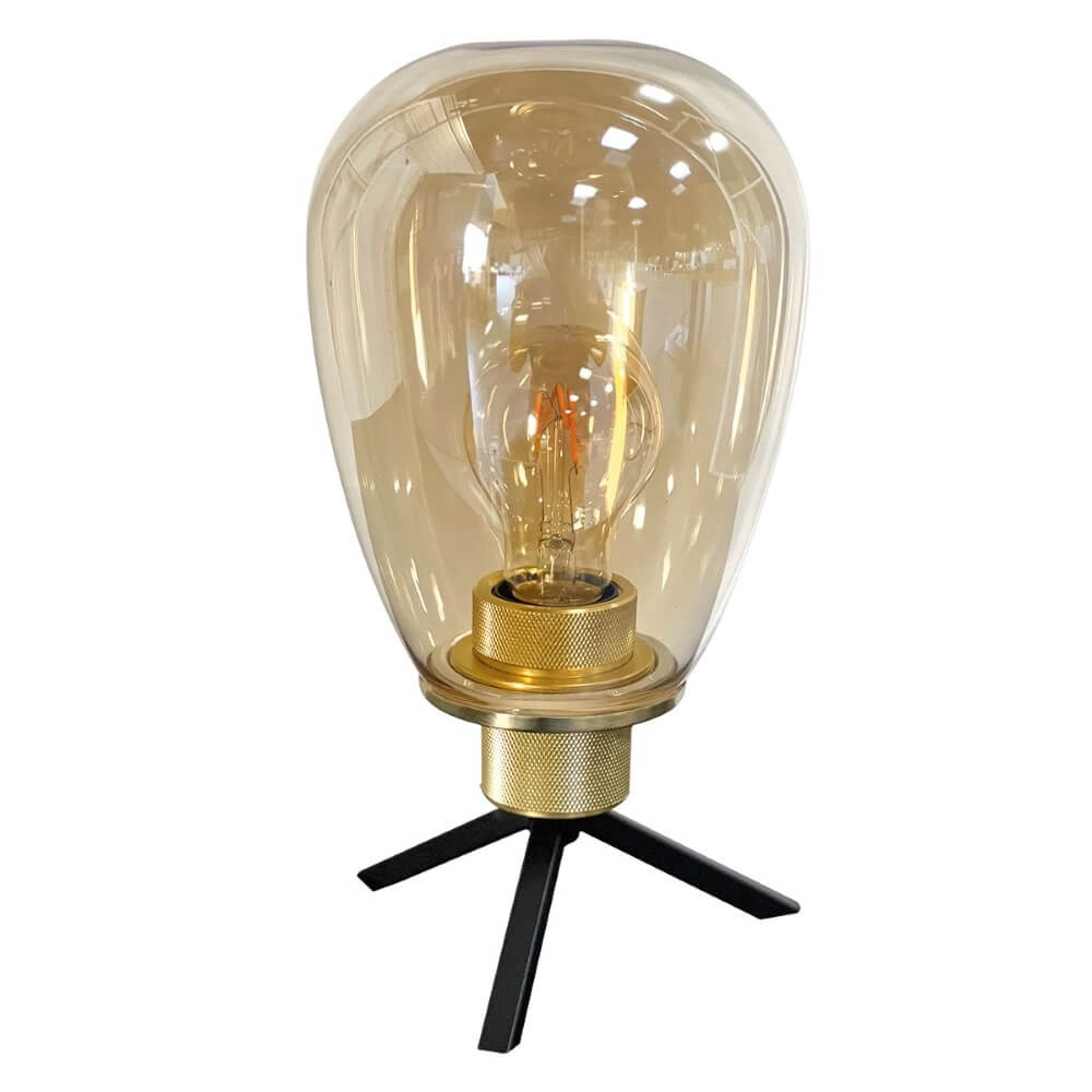 Lampe de table Reflexion Ø 15cm - avec verre ambré Steinhauer 8712746171013