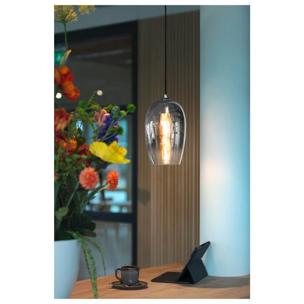Lampe à suspension en verre Pantilo verre fumé - Ø 18cm SLV 4024163266420