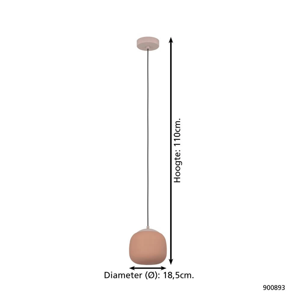 Lampe à suspension Japandi Cominio Ø 18,5 cm Eglo 9008606274581