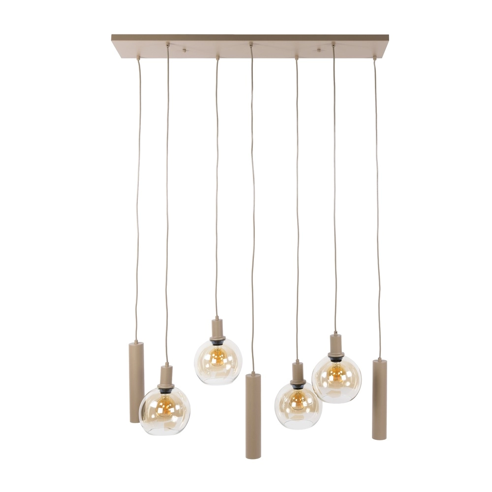 Lampe pendante de conception Sfera Brun sable 7 clairs Lyora 8716803515161