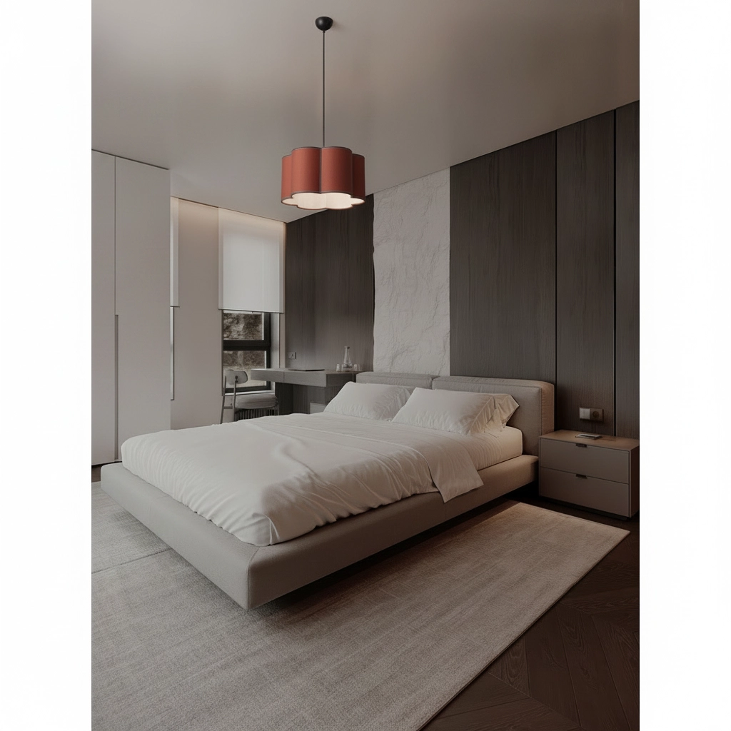 Lampe suspendue Bloosy Rouge