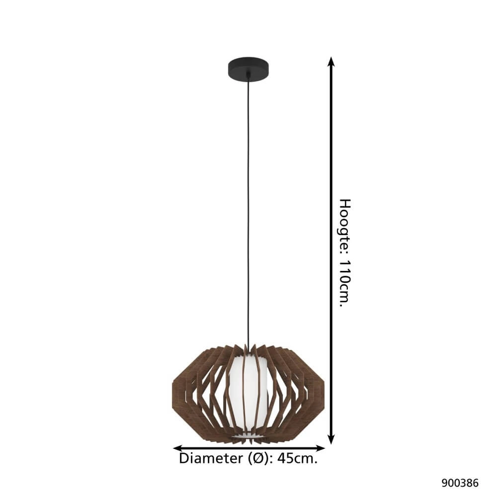 Lampe suspendue moderne Rusticaria en bois Eglo 9008606240043