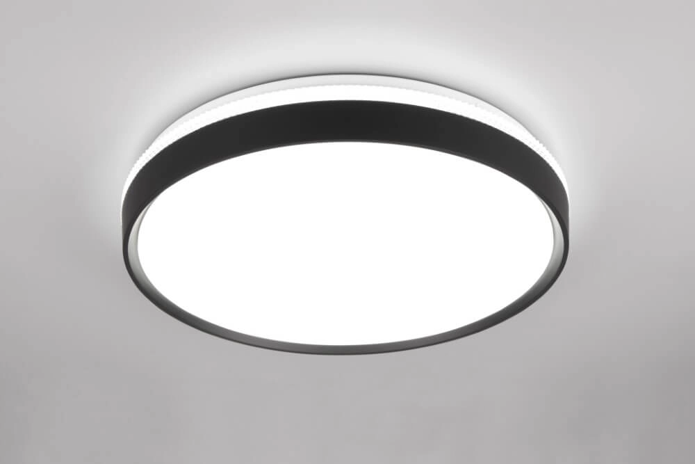 Plafonnier noir Spacy avec télécommande Trio 4017807612943