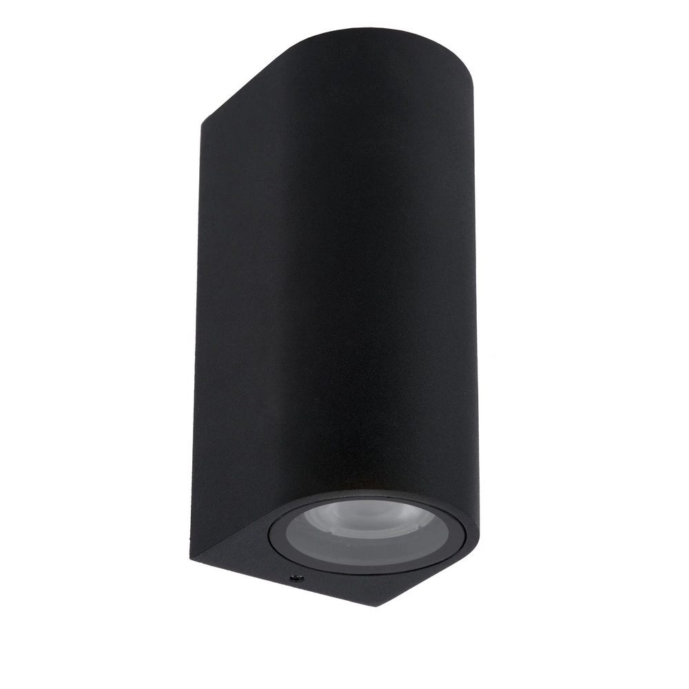 Projecteur mural Zaro IP44 en haut et en bas noir