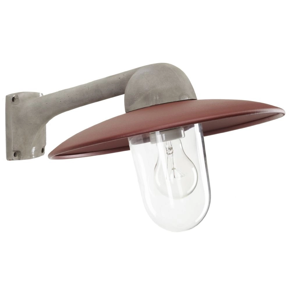 Lampe extérieure de l'industrie Fabrique gris métallisé avec marron rétro
