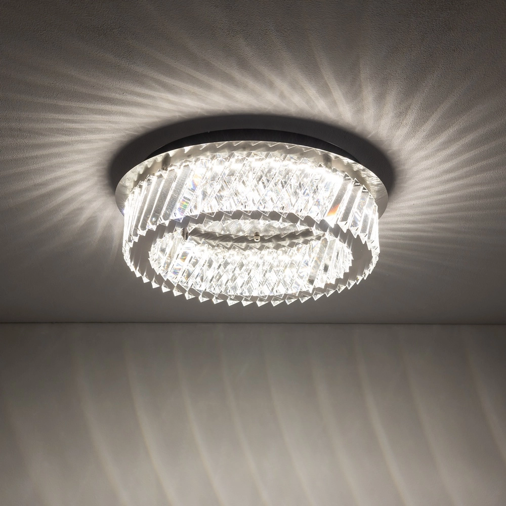 Lampe de plafond Luxora Led Ø cristal de 43 cm Lyora 5903139117081