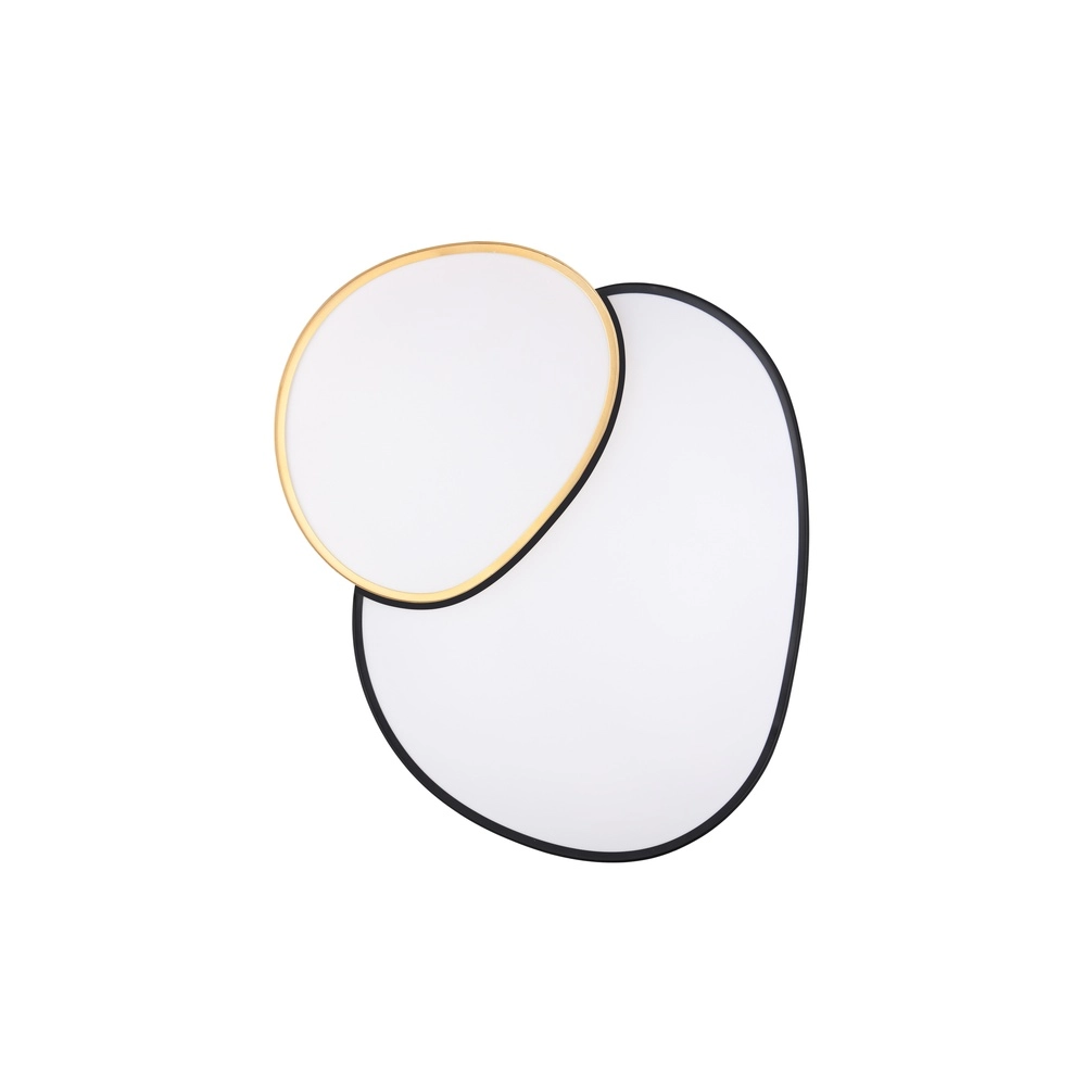 Plafonnier organique Rise 77cm noir avec or Trio 4017807600629