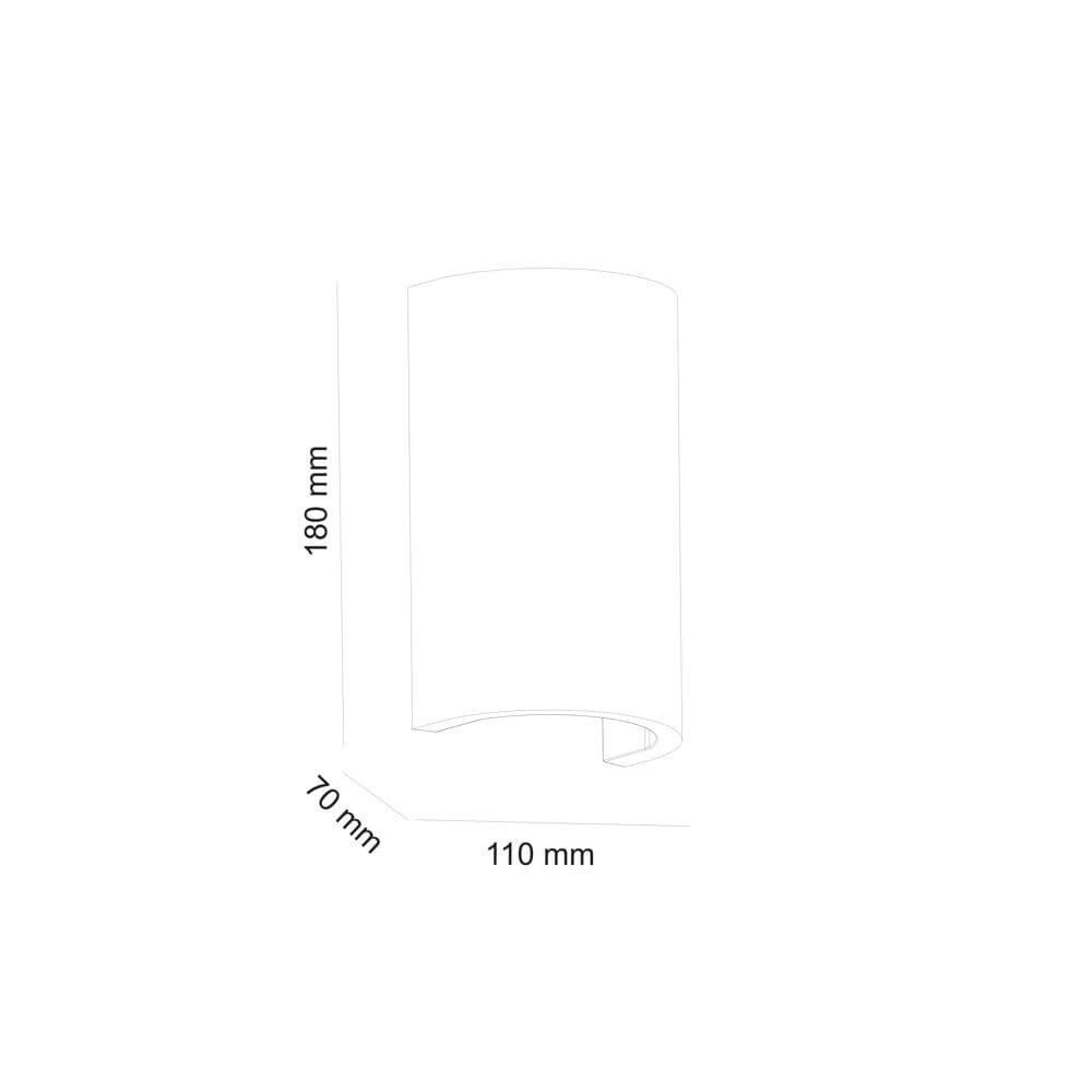 Applique murale unique Nantes Blanc avec des crêtes Artdelight 8720701103085