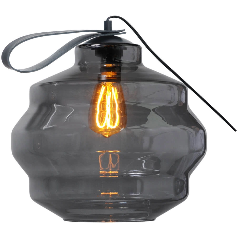 Lampe de table Porto Carry avec verre fumé Ball Ø 30cm