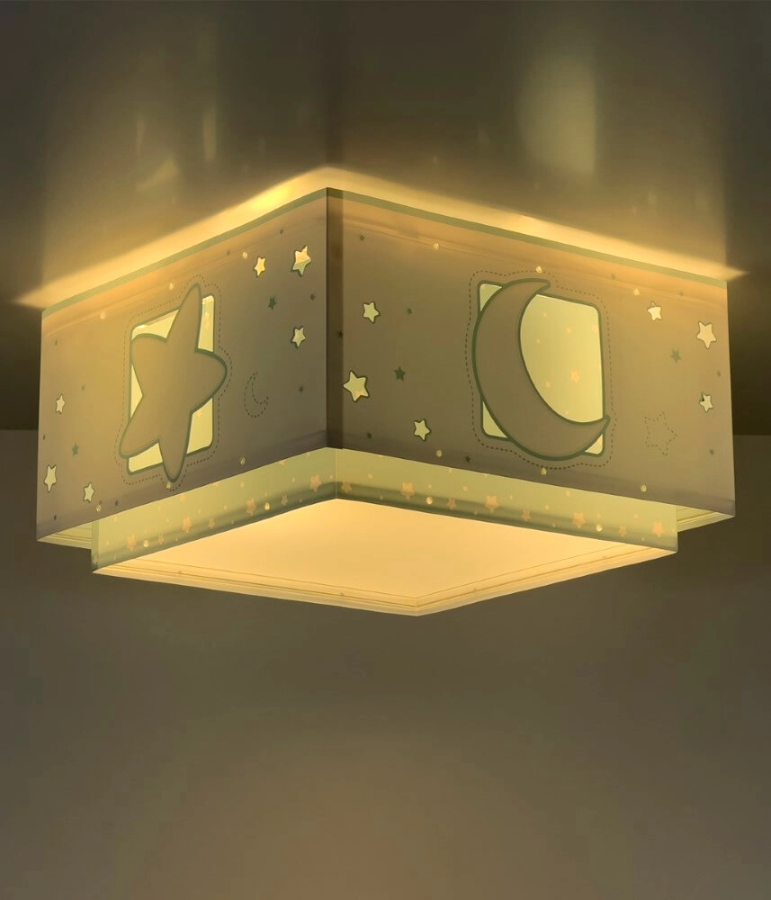 Plafonnier carré Moonlight turquoise Dalber 8420406001562