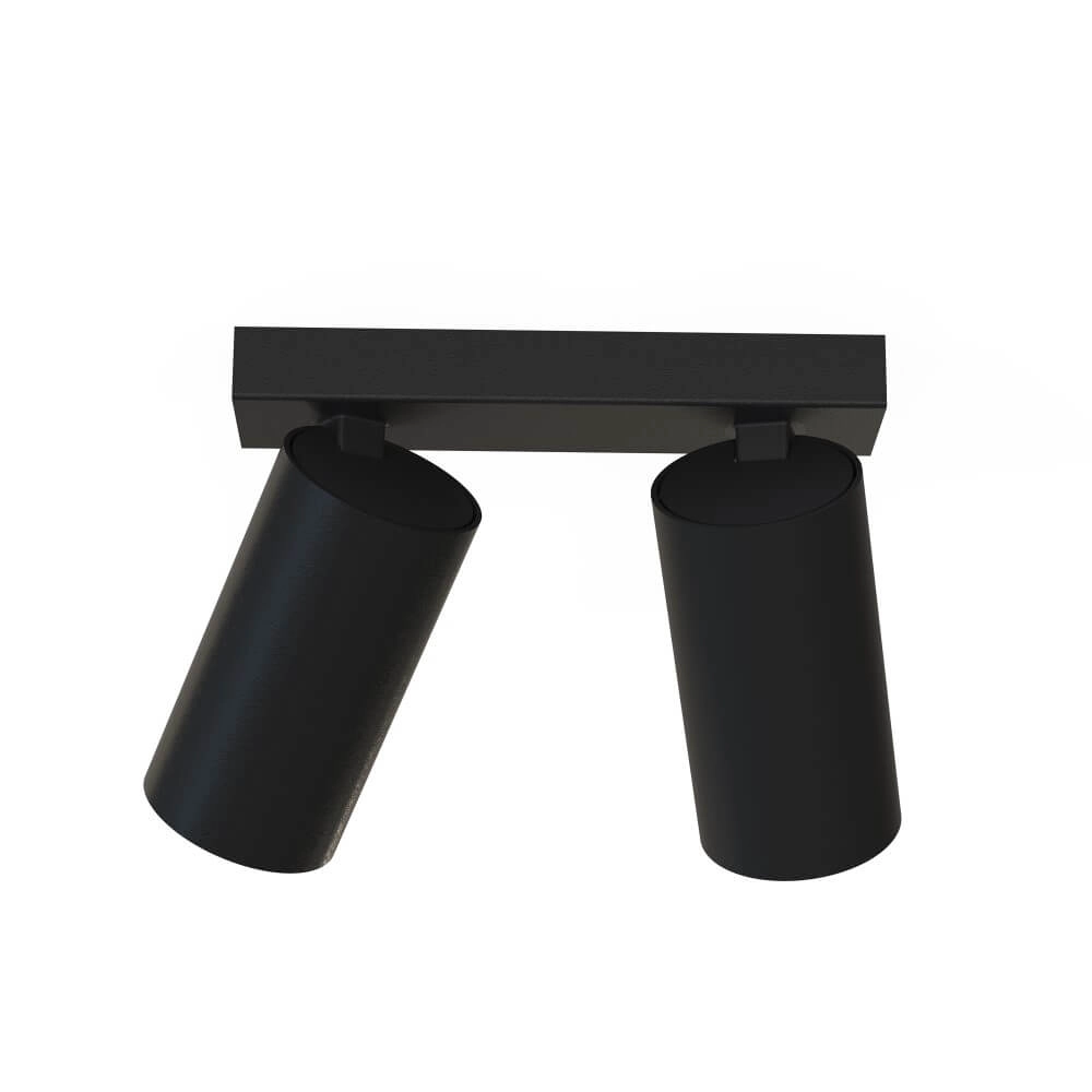 Spot en saillie noir Mono 2 lumières inclinables Lyora 5903139784191