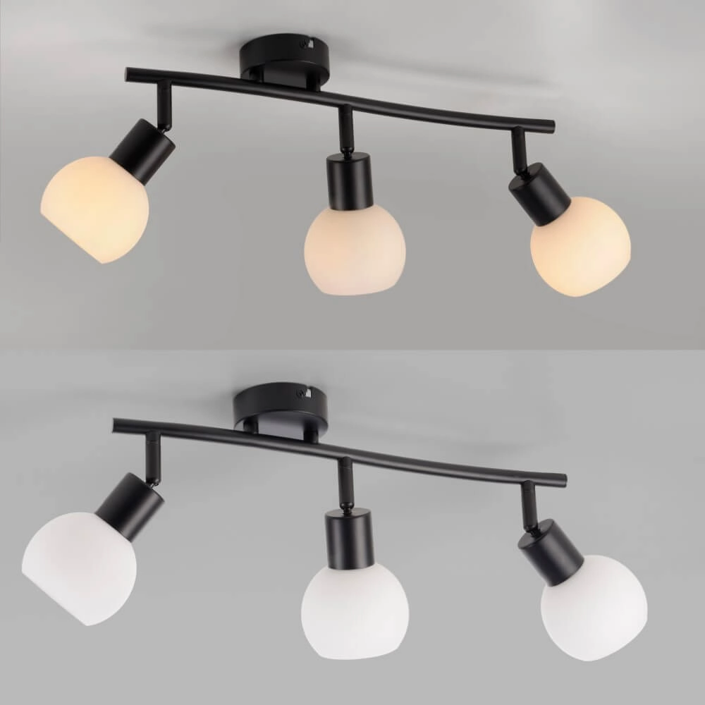Plafonnier noir Loki 3 lumières Just Light 4043689000776