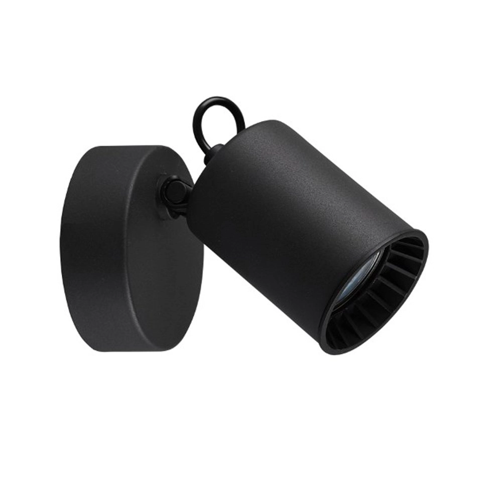 Spot mural noir Pago orientable