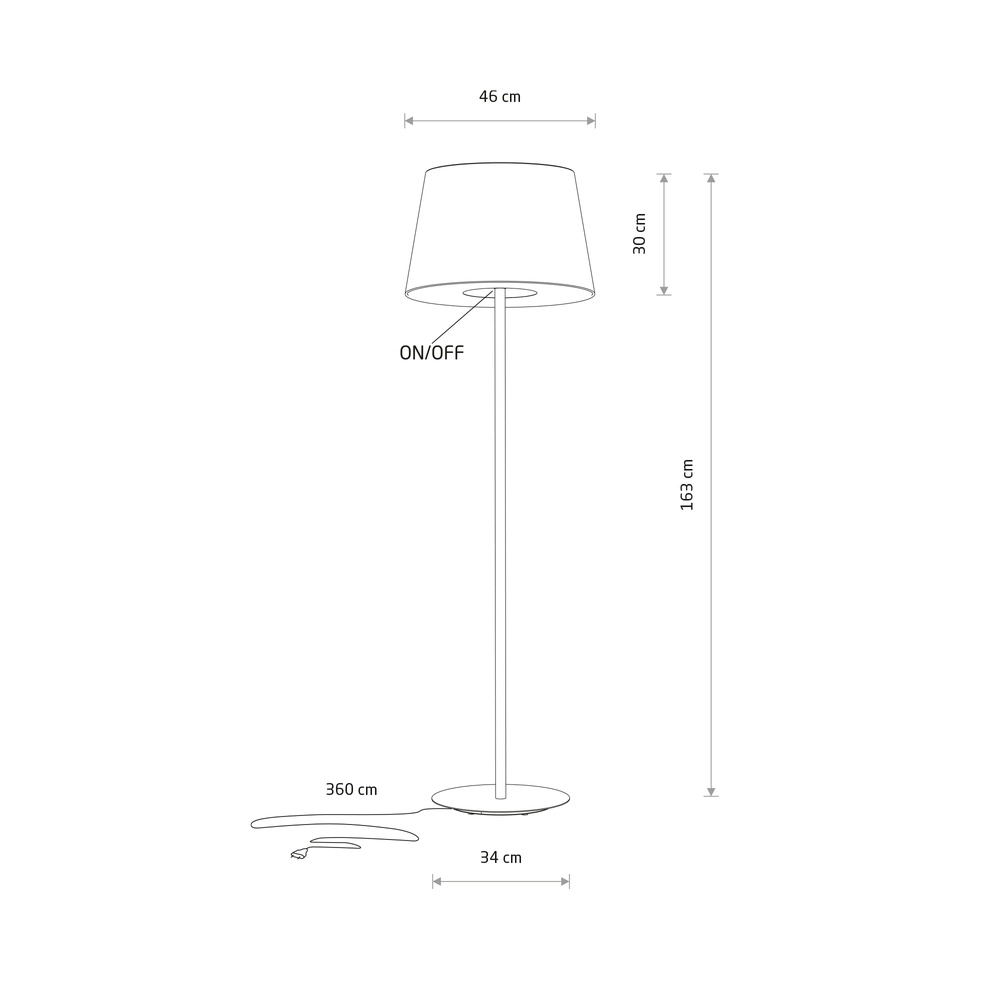 Lampe de pied Tutoia brun sable Ø 46cm Lyora 5903139116831