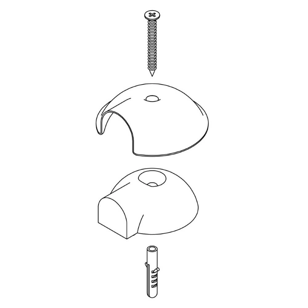 Butoir Stelo sphère Ø6,5 avec arête en acier inoxydable Intersteel 8714186071625