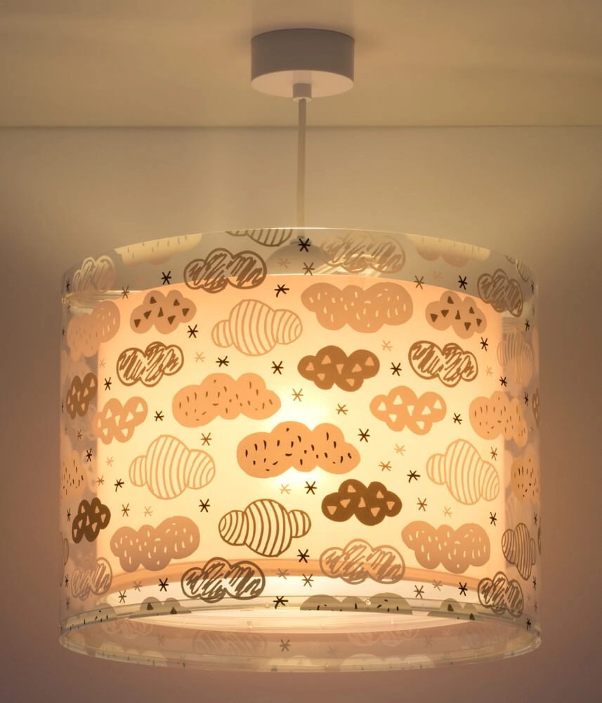 Lampe suspendue chambre d'enfant Clouds rose tendre avec du blanc Dalber 8420406800493