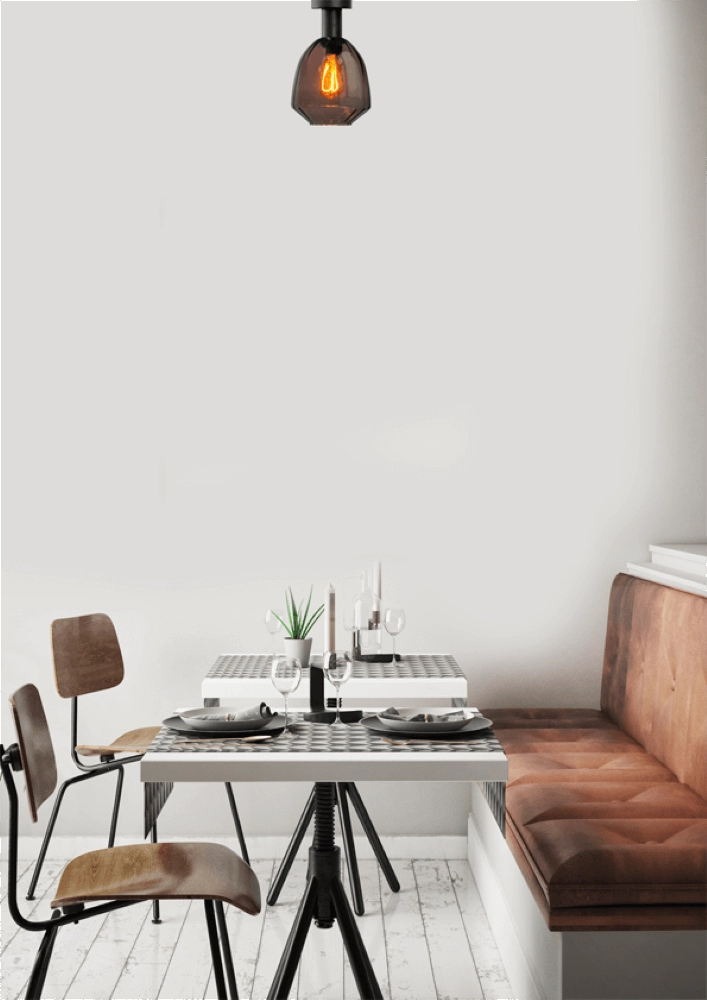 Plafonnier - Ø 20cm - Porto avec verre rouge Nicolette Masterlight 8718121271590