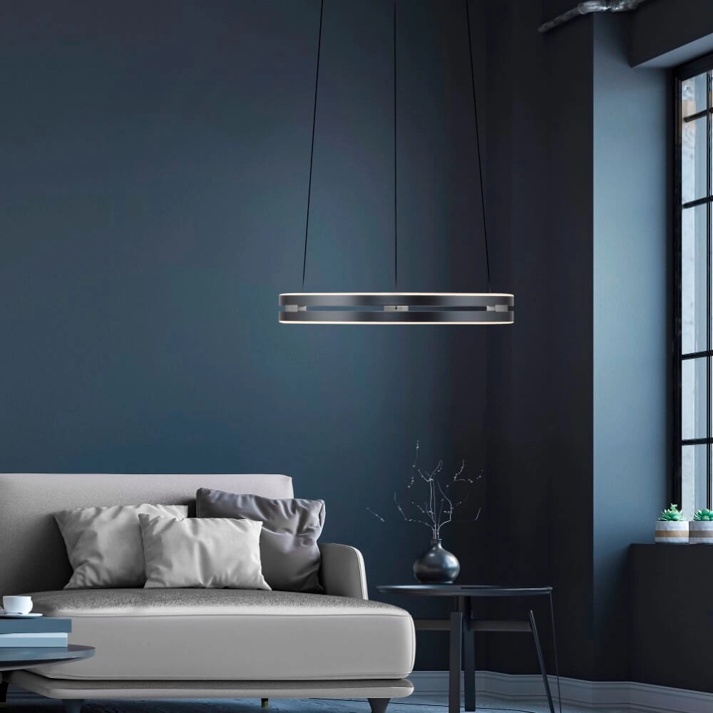 Lampe suspendue élégante Pure E-Loop gris Paul Neuhaus 4012248372258