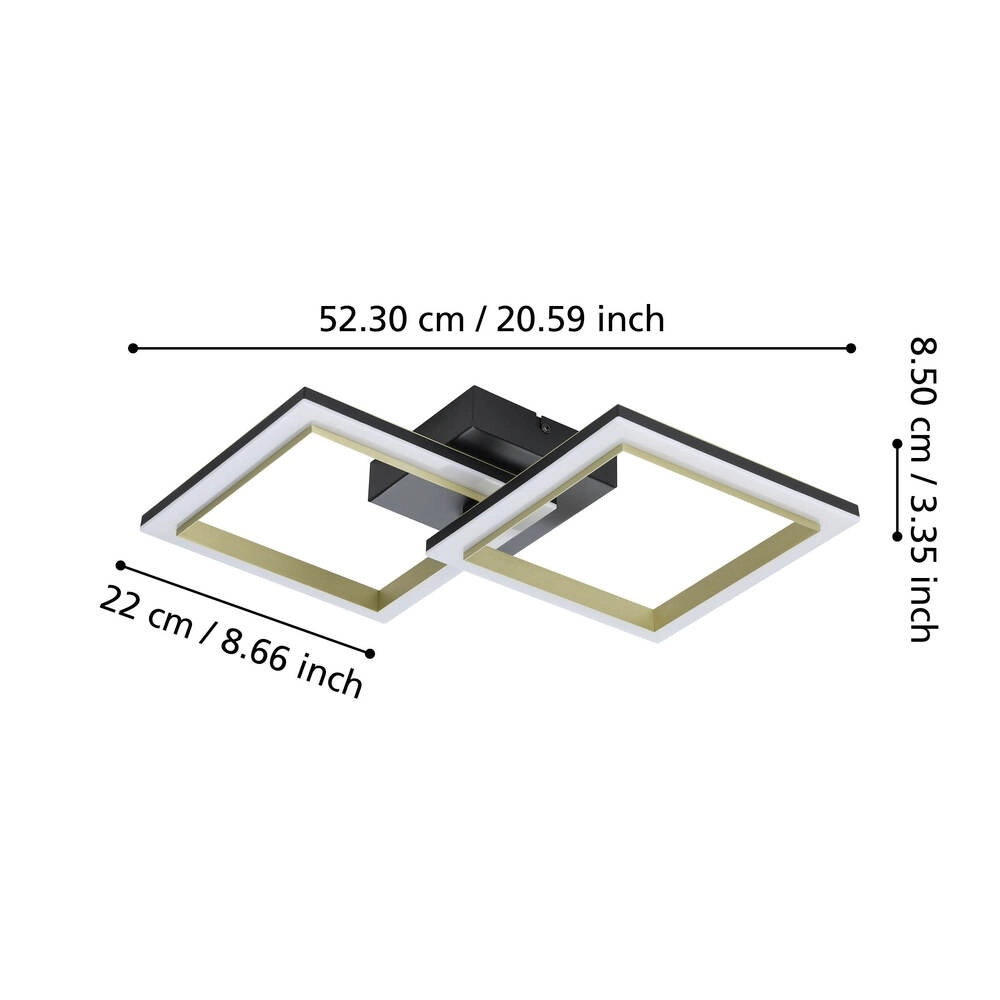 Plafonnier Calliera Design Square Eglo 9008606316137
