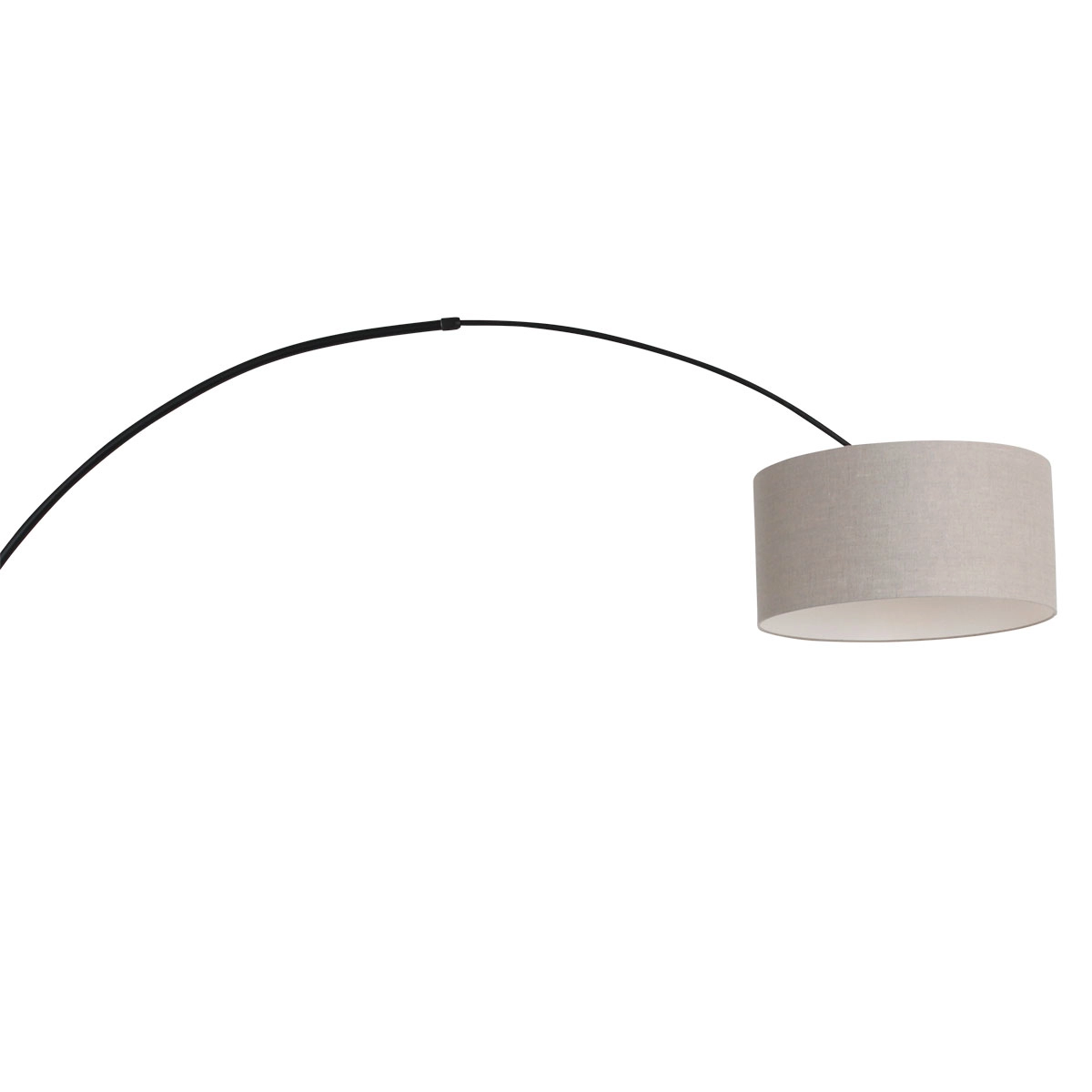 Lampe à arc murale Sparkled noir avec abat-jour taupe Steinhauer 8712746146073