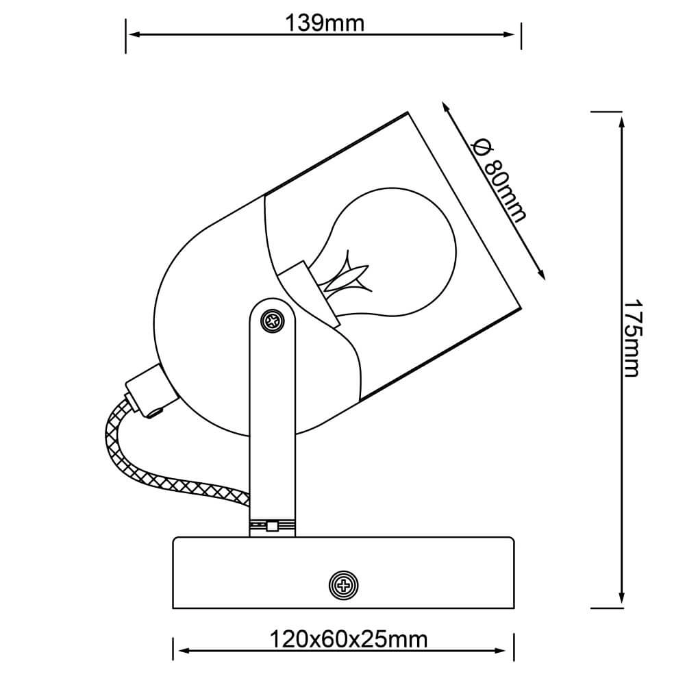 Spot mural orientable Tronte Brilliant 4004353411342